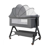 Multi-Functional Portable Newborn Folding Baby Crib | 3-in-1 Bedside Sleeper & Rocking Cradle